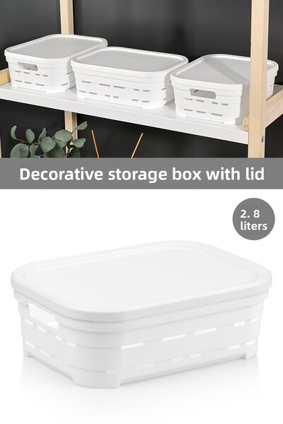 Meleni Home Διακοσμητικό κουτί αποθήκευσης πυραμίδας με καπάκι και τρύπες - O...