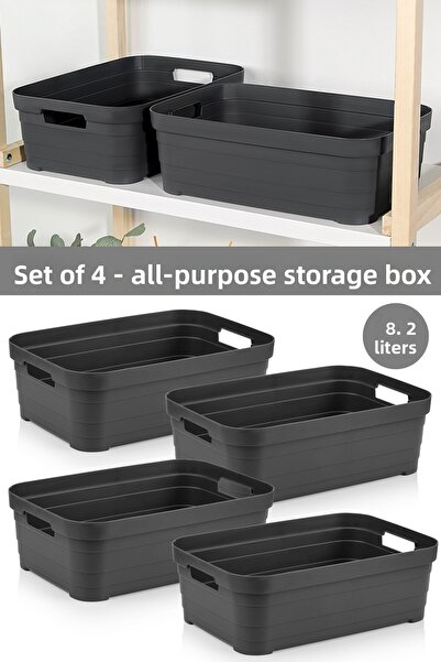 Meleni Home 4 قطع صندوق تخزين هرمي الشكل للديكور - منظم داخل الخزانة سعة 8.2 ...