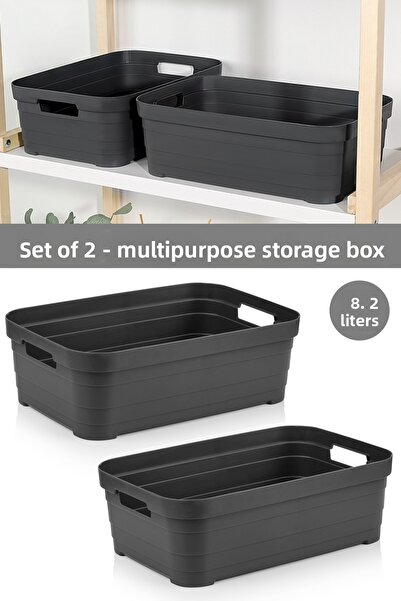 Meleni Home 2 cutii decorative de depozitare piramidală - cutie organizatoare...