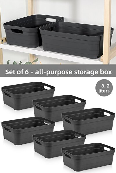 Meleni Home 6 bucăți cutie de depozitare piramidală decorativă - cutie organi...