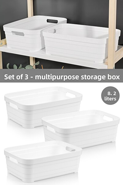 Meleni Home 3 cutii de depozitare piramidale decorative - Organizator multifu...