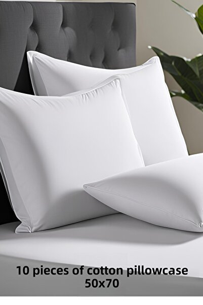KAMİZ Cotton Zippered Pillowcase 50 X 70 10 Pieces