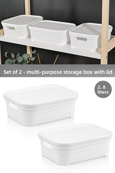 Meleni Home 2 Pieces Decorative Pyramid Storage Box with Lid - Closet Organiz...