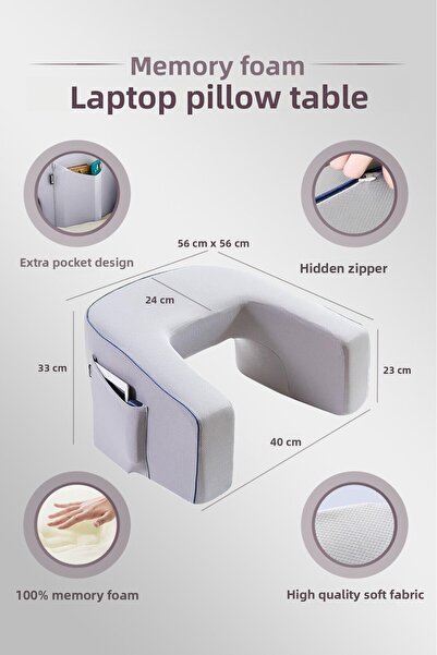 Viscomina Gaming Pillow with Arm Support for Work, Gaming, and Reading Visco Pillow - Maximum Comfort on the Sofa