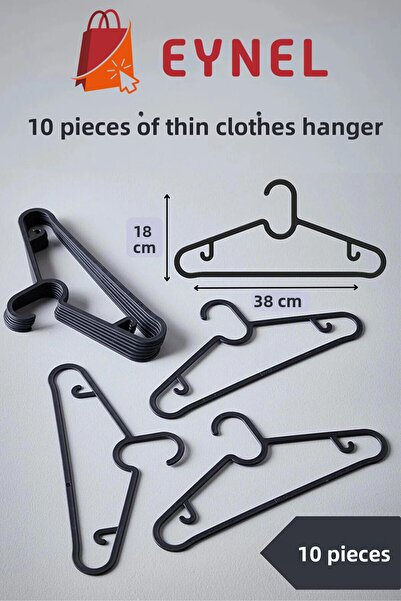 Eynel 10 bucăți rochie neagră subțire - suporturi din plastic indestructibil ...