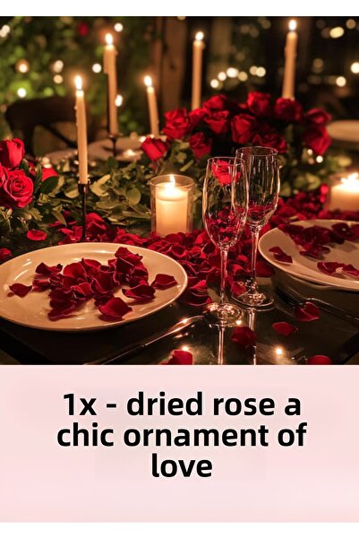 BALON DİYARI Heart Balloon Candle Tablecloth Dried Rose Valentine's Wedding Day Special