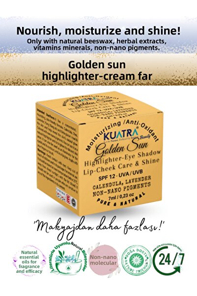 KUATRA جولدن صن - ظلال عيون لامعة ومرطبة ومضادة للأكسدة