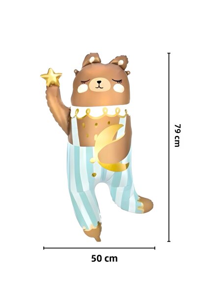Le Mabelle Brown Cute Teddy Bear Party Balloon