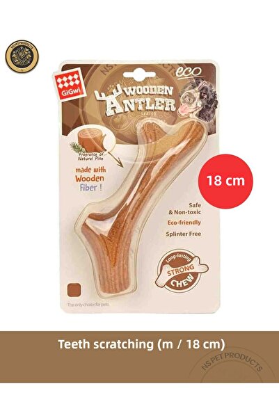 Gigwi Natural Wood Dog Teething Medium (18cm)