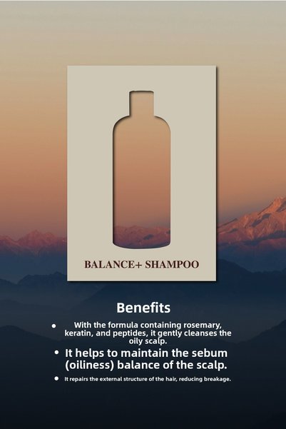 Clara Hygienics Balance+ Sebum Control Shampoo 400ml - Sebum Control Repairing Nourishing Vegan (Oily Hair)