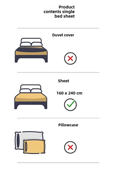 VAROL Cearşaf de pat pentru hotel Single Ikaros Series - 160x240 57 fire