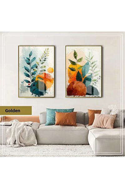 Harikabirev HARİKABİREV | COMBINAT DE PLANTE BOHEME ÎN TONURI VERDE-PORTOCALI...