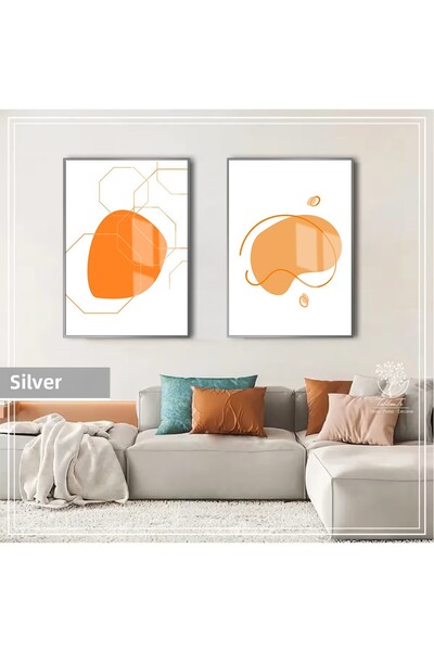 Harikabirev HARİKABİREV | COMBINAT BOHEM DE CULOARE PORTOCALIE ABSTRACT | TAB...