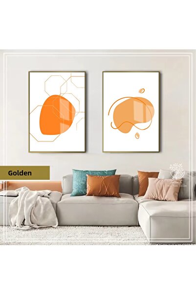 Harikabirev Hari̇kabi̇rev | Orange Color Abstract Bohemian Combination | Fram...