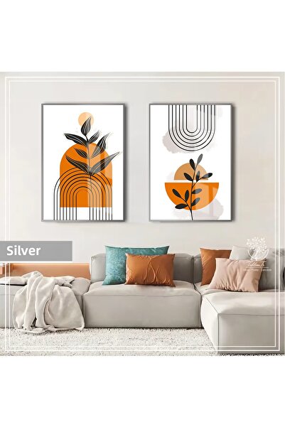 Harikabirev Hari̇kabi̇rev | Orange Color Abstract Bohemian Plant Combination ...