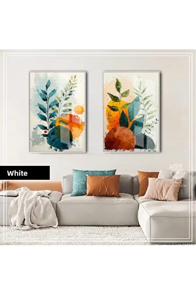 Harikabirev HARİKABİREV | COMBINAT DE PLANTE BOHEME ÎN TONURI VERDE-PORTOCALI...