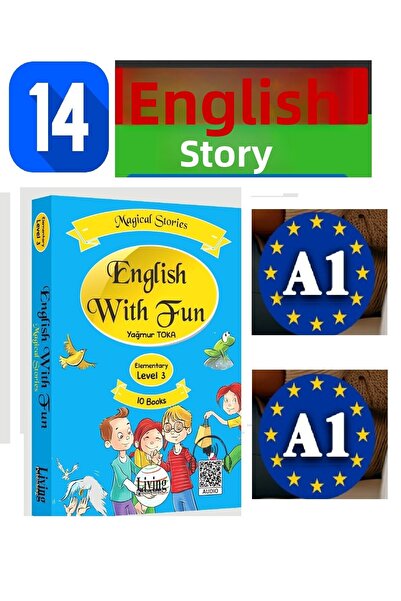 Easy Readers English 14 Story Reading Book 4. 5. 6. 7. Class - Beginner - Intermediate Q.R Coded Set