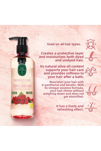 Eyüp Sabri Tuncer Buy 9 Pay for 8 Vinegar Shampoo with Raspberry 100 ml Rosie Makeup Cotton
