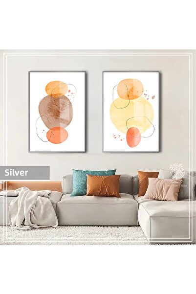Harikabirev Hari̇kabi̇rev | Orange Bohemian Abstract Combination 01 | Framed ...