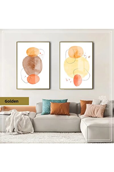 Harikabirev HARİKABİREV | COMBINATIE ABSTRACTĂ BOHEMĂ PORTOCALIE 01 | TABLO D...