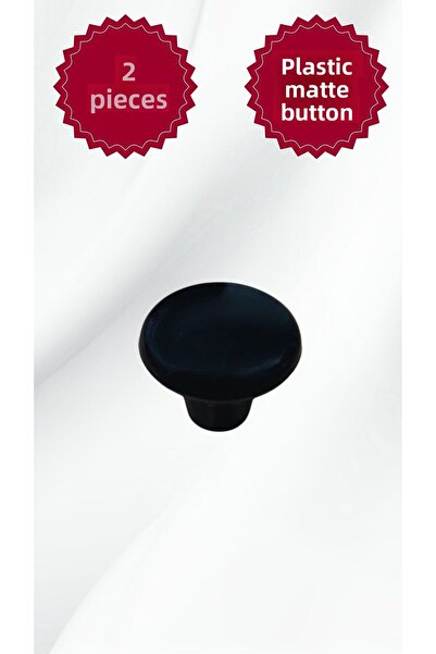 MKLAKS 500 قطعة من مقابض الأدراج البلاستيكية ذات الأزرار البلاستيكية السوداء ...