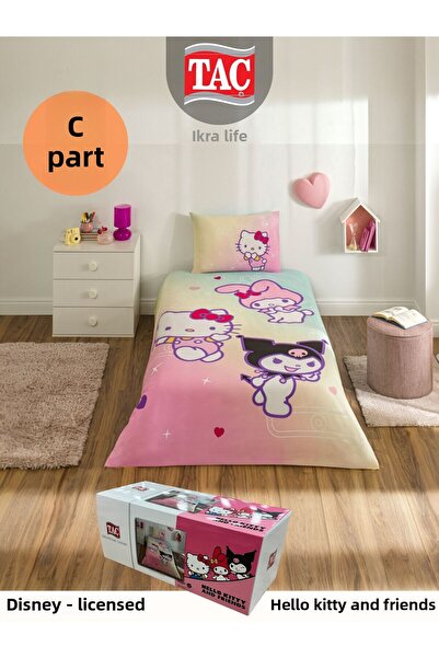 TAÇ KRİSTAL Disney Hello Kitty & Friends Single Duvet Cover Set