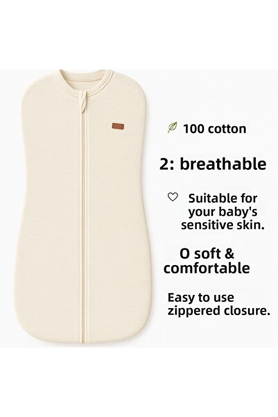 Melekpare قماط أطفال بسحاب مصنوع من القطن بنسبة 100% لحديثي الولادة