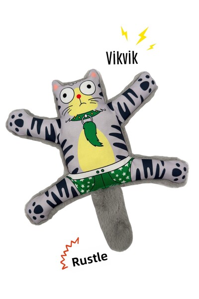 Havhav لعبة الكلب الصوتية ميهاف |   لعبة نشاط على شكل قطة رمادية من فيكفيك وت...