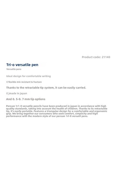 Pensan Tri - Q Versatil Red 0.7 mm Pen 21140