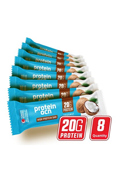 Proteinocean بروتين بار - جوز الهند - 50 جرام × 8 قطع