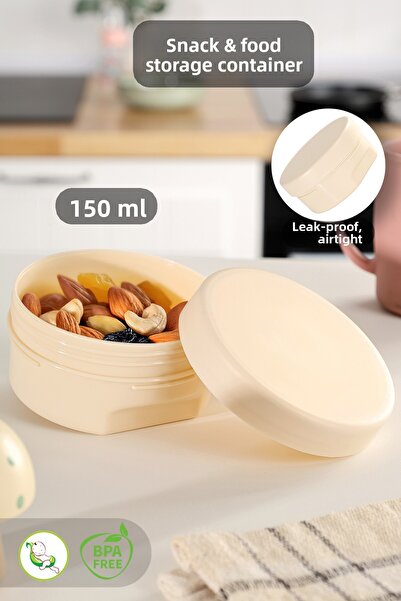 Meleni Baby 1 Snack Container with Lid - Round Children's Snack Baby Nutritio...