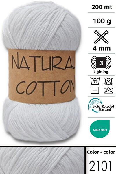 Diva İplik Diva Line Diva Bumbac Natural 2101 Alb