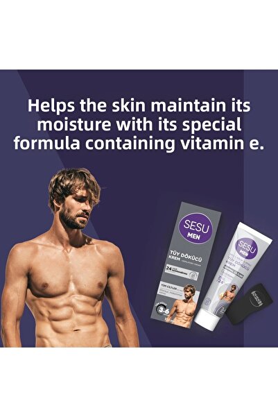 Sesu Men's Hair Removal Cream 100 ml for All Skin Types