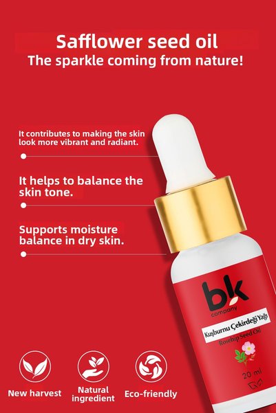 BK COMPANY Rosehip Seed Oil 100% Pure - Anti-Blemish Brightening Skin Serum 20 ml