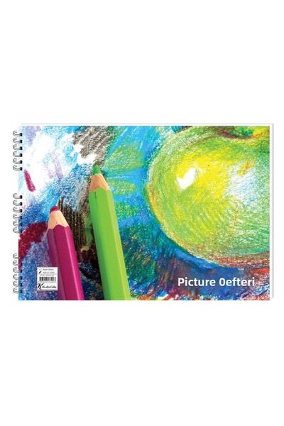 KESKİN COLOR دفتر الرسم الفني مقاس 25 × 35 - دفتر الرسم والتلوين 15 ورقة - قطعة واحدة