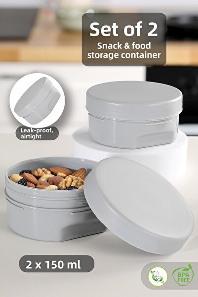 Meleni Baby Set of 2 Snack Containers with Lids - Round Children's Snack Baby...