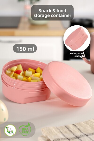 Meleni Baby 1 Piece Snack Container with Lid - Round Children's Snack Baby Nu...
