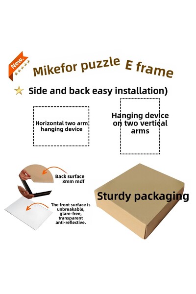 mixefor 1000-Piece Puzzle Frame Color Silver Size 66cm X 48cm