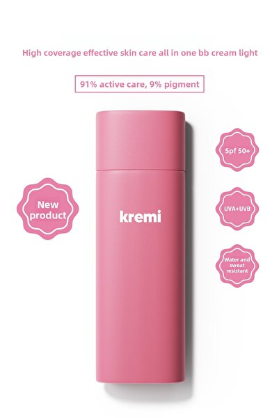 Kremi Bb Cream Light |   50 Spf Uva/Uvb I Anti-Blemish I Foundation I Concealer I Moisturizer I Evening Cream 50ml