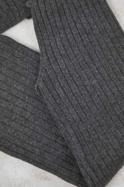 Trendyol Curve Anthracite Button Detailed Knitwear Bottom - Top Set Tbbaw26Cp00009