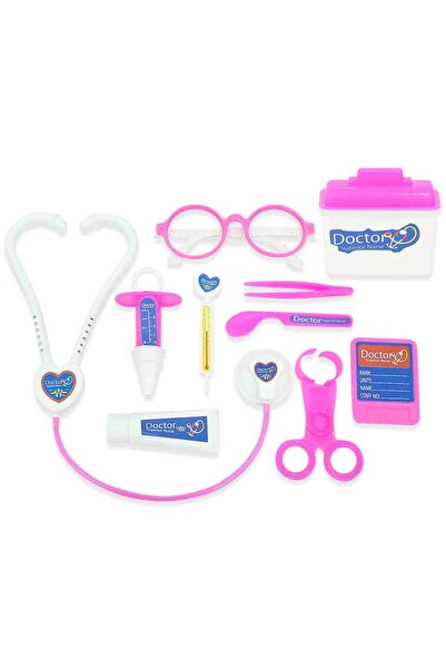 ÖZDEMİR OYUNCAK Oyuncak Doktor Seti (Pembe) 10 Parça