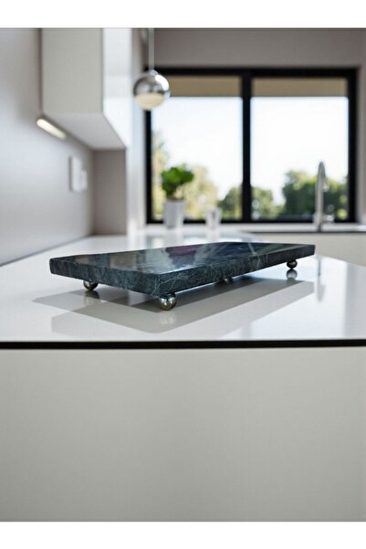 HBNC Siyah Mermer Sunumluk 40x20 Ölçülerinde Doğal Taş Sunumluk Mermer Tabla