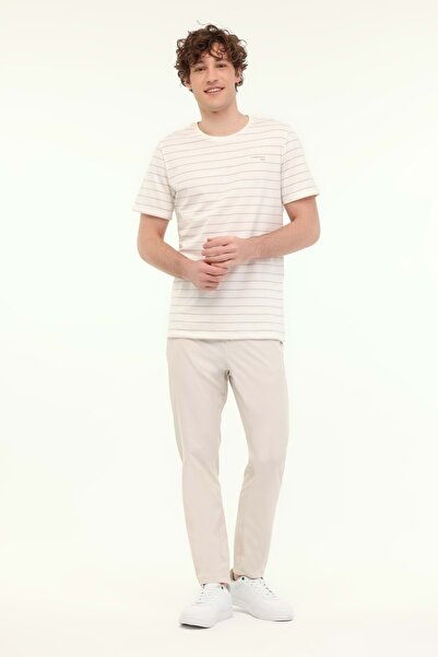 lumberjack Μπλουζάκι ML MAGNUS 11ITL1073 5FX Beyaz Erkek Kısa Kol