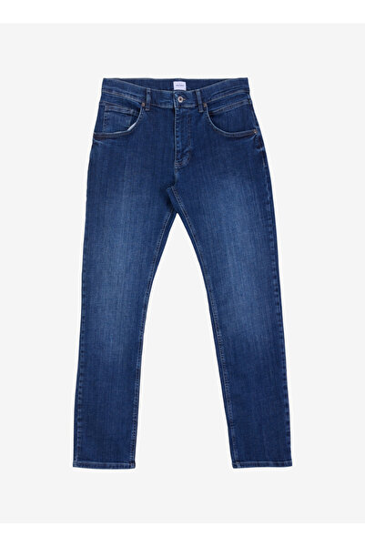 Mustang Slim Fit Yıkamalı İndigo Erkek Denim Pantolon Michigan Slim - 1308