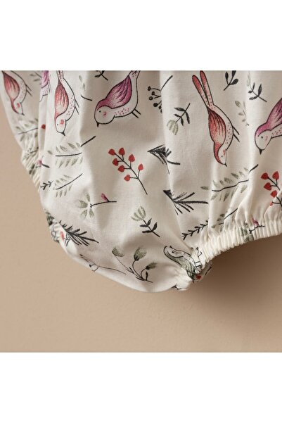 Minimus Newborn Baby Girl Cotton Summer Romper Jumpsuit Set Bandana Bottom Snap Baby Set