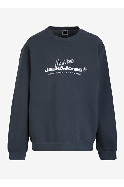 Jack & Jones Bisiklet Yaka Gri Erkek Sweatshırt EXC 12275174_JCOTABI SWEAT CR...