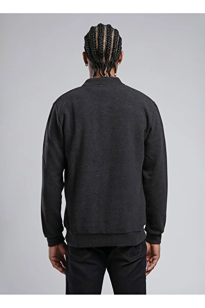 Lee Cooper Ανδρικό φούτερ Polo Neck Anthracite 251 LCM 241043 NEWBLEND ANTRASIT