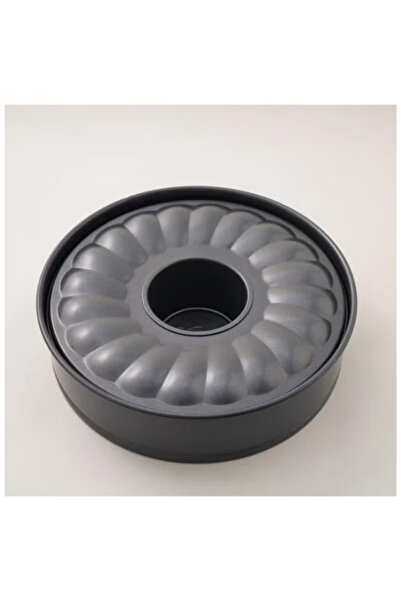 package home قالب كيك دائري غير لاصق - 26 سم - قاعدتان قابلتان للإزالة - صينية خبز معدنية رمادية أنيقة