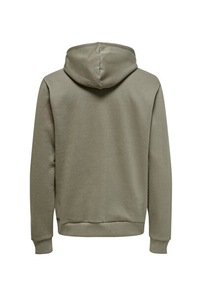 Only & Sons Ανδρικό φούτερ χακί - γιακά με κουκούλα, ανοιχτές περιοχές - ONSCONNOR AUTHENTIC