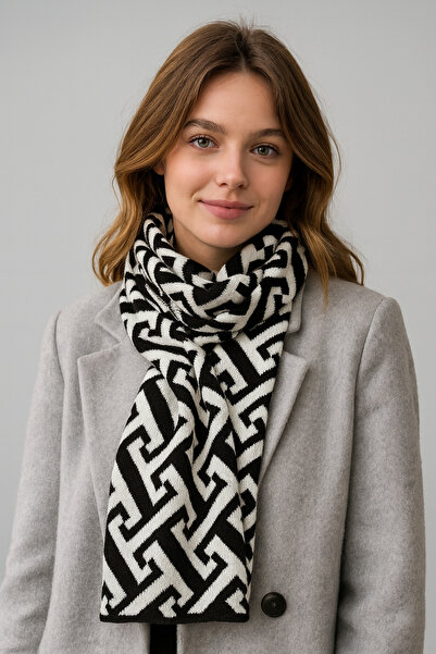 Sebir Moda Eșarfă tricotată cu model T